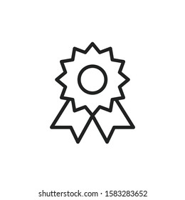 Simple medal line icon. Stroke pictogram. Vector illustration isolated on a white background. Premium quality symbol. Vector sign for mobile app and web sites.