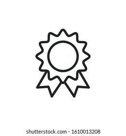 Simple medal line icon. Stroke pictogram. Vector illustration isolated on a white background. Premium quality symbol. Vector sign for mobile app and web sites.