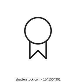 Simple medal line icon. Stroke pictogram. Vector illustration isolated on a white background. Premium quality symbol. Vector sign for mobile app and web sites.