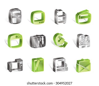 Simple Media icons - Vector Icon Set