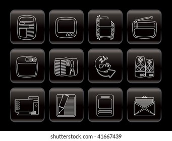 Simple Media icons - Vector Icon Set