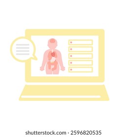 Simple medical computer illustration material