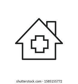 Simple medical cross line icon. Stroke pictogram. Vector illustration isolated on a white background. Premium quality symbol. Vector sign for mobile app and web sites.