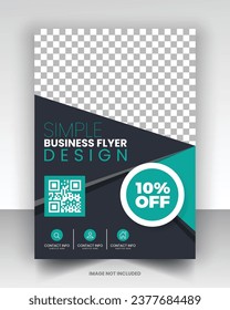 Simple medical flyer design vector art with editable fonts and decor nice color combination orange yellow black blue navy