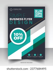 Simple medical flyer design vector art with editable fonts and decor nice color combination orange yellow black blue navy