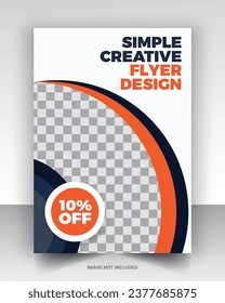 Simple medical flyer design vector art with editable fonts and decor nice color combination orange yellow black blue navy