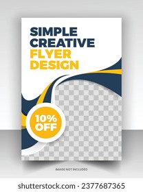 Simple medical flyer design vector art with editable fonts and decor nice color combination orange yellow black blue navy