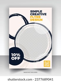 Simple medical flyer design vector art with editable fonts and decor nice color combination orange yellow black blue navy