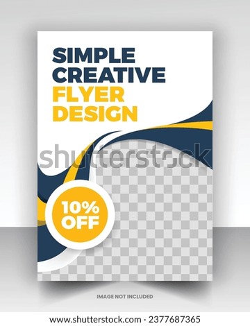 Simple medical flyer design vector art with editable fonts and decor nice color combination orange yellow black blue navy