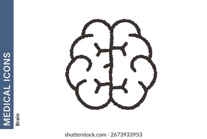 Icono médico simple del cerebro