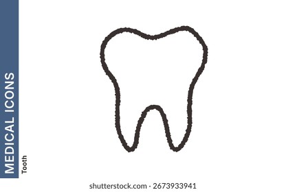 Icono médico simple del diente
