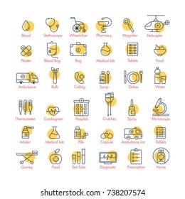 Simple medical icons set