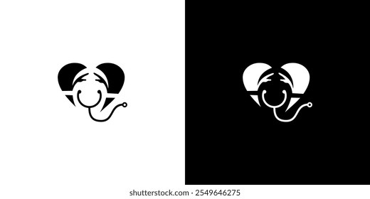 Vector de logotipo médico y de hoja simple
