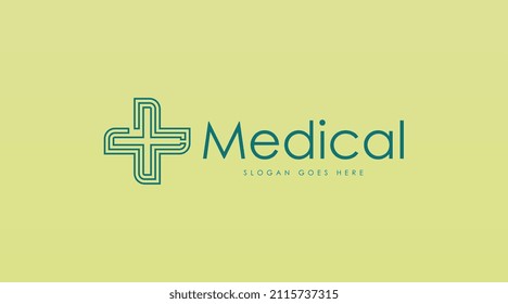 Vector de diseño de logotipo médico simple. Plantilla de logotipo de mantenimiento