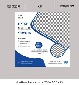 Flyer de diseño de Plantilla médica simple