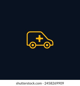 simple medical vehicle rescue logo vector illustration template design
