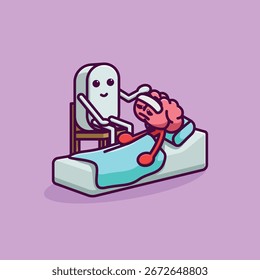 Medicina Simples Conforta o Cérebro desenho animado vetor ilustração Coleção de Farmácia dia conceito ícone isolado
