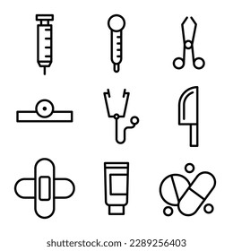 simple medicine design collection set