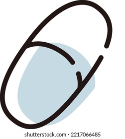 Simple medicine tablet image illustration