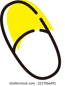 Simple medicine tablet image illustration