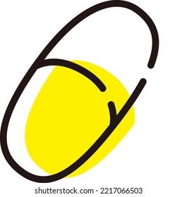 Simple medicine tablet image illustration