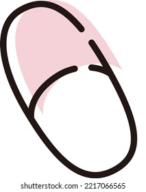 Ilustración de la imagen de un comprimido de medicina simple