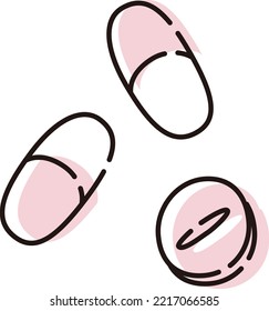 Simple medicine tablet image illustration