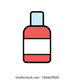 Simple Medicine Vector Icon Design Template. Medicine Bottle for Drug, Capsule. Vector Illustration.