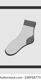 Simple Medium Size Sock Illustration