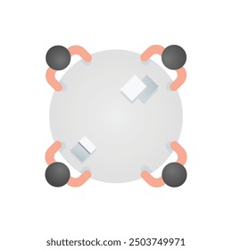 simple meeting icon on isolated background