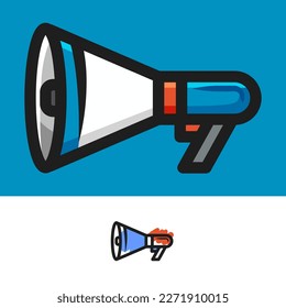 diseño simple de ilustración plana megáfono
