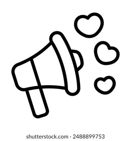 Simple Megaphone icon. The icon can be used for websites, print templates, presentation templates, illustrations, etc