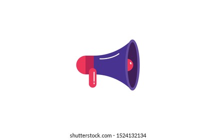 Simple Megaphone Icon Flat Illustration