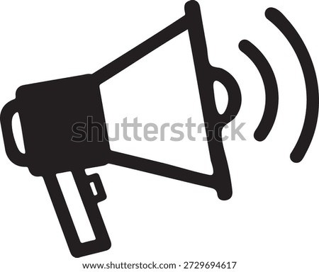 Simple megaphone icon representing loud announcement or public communication