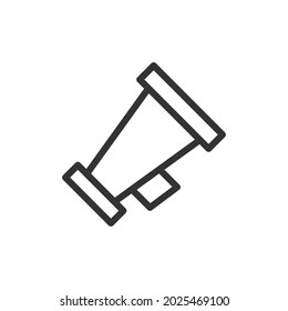 Simple megaphone line icon. Premium symbol in stroke style. Design of megaphone icon. Vector illustration.