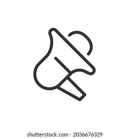 Einfaches Megaphon-Zeilensymbol. Premium-Symbol im Strichstil. Design des Megaphon-Symbols. Vektorgrafik.