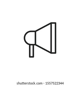 Simple megaphone line icon. Stroke pictogram. Vector illustration isolated on a white background. Premium quality symbol. Vector sign for mobile app and web sites.