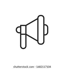 Simple megaphone line icon. Stroke pictogram. Vector illustration isolated on a white background. Premium quality symbol. Vector sign for mobile app and web sites.