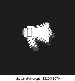 Simple Megaphone Loudspeaker Vector Icon
