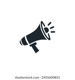 simple megaphone sound logo vector illustration template design