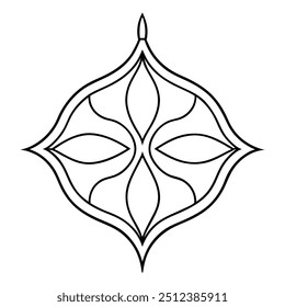 A simple mehndi design with tiny dots that draw attention to the lovely curves.