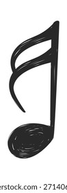 Símbolo de nota musical de melodia simples
