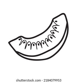 Diseño de arte de línea de melón simple
