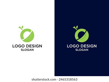 Simple melon Logo vector design