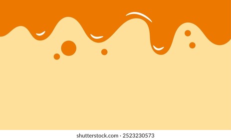 Fondo líquido naranja de fusión simple. Fondo de goteo de miel.