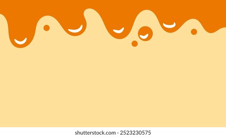 Fondo líquido naranja de fusión simple. Fondo de goteo de miel.