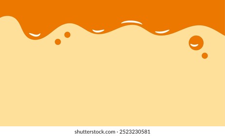 Fondo líquido naranja de fusión simple. Fondo de goteo de miel.