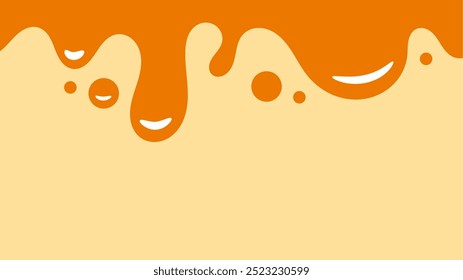 simple melting orange liquid background. honey dripping background.