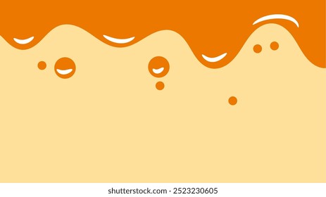 simple melting orange liquid background. honey dripping background.