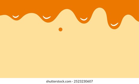 simple melting orange liquid background. honey dripping background.